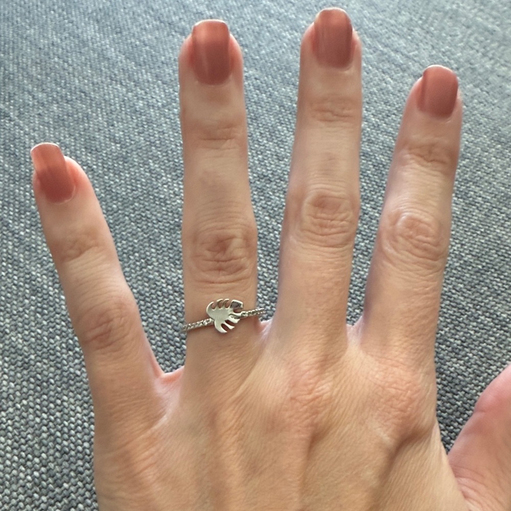 Chic, Simple Silver leaf Motif Ring